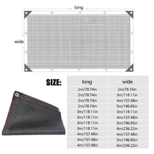 Garten-Schattentuch UV-Schutz 90% dicht Dick 2