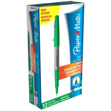 Paper Mate Flair Ultra Fine Fibre Tip Pen 0.5mm - Green (Box of 12)