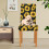 Schwarze Esszimmerstuhlhussen mit Sonnenblumenmuster (4er-Pack) 5