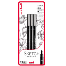 uni-ball PIN Fineliners, Black Fine Tipped Writing Pens, Water and Fade-Resistant Ink, Ideal for Architects, Sketching, Scrapbooking, Outlining, Art,