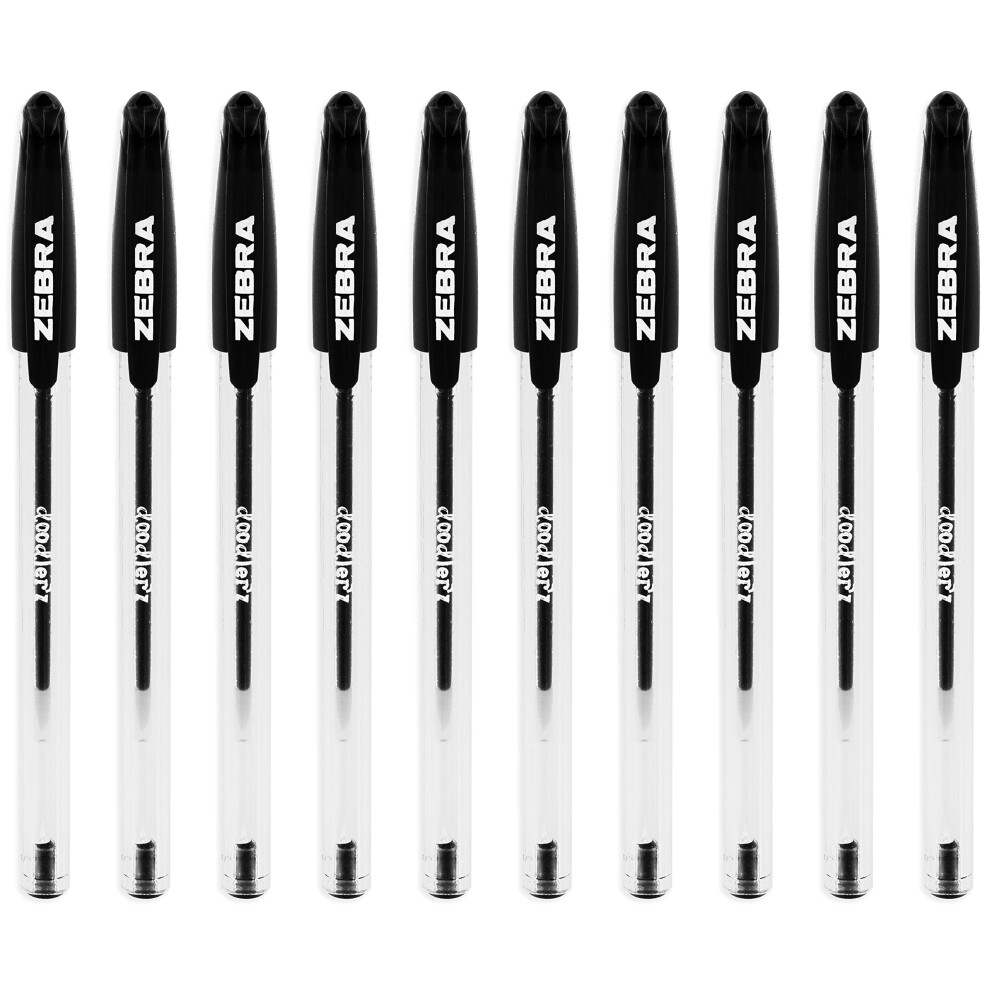 Zebra Pen Zebra Doodler'z Stick Ballpoint Pen - 1.0Mm - Ink - Pack Of 10 Black