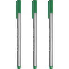 STAEDTLER 334 Triplus Fineliner Superfine Point Pens - 0.3mm - Green - Pack of 3