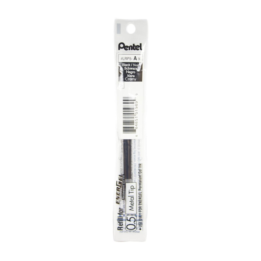 Pentel Lrp5 0.5Mm Energel Permanent Gel Pen Refill - Black Ink