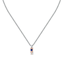 Maserati Men's Necklace in Steel, Sustainable Sapphires, Sapphire Collection - JM334AXO05