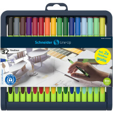 Schneider writing instruments Fineliner Line-Up, 0.4 mm 32er Pack