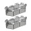 4Ensembles Miniature ABS Grise Pour Jeu Ferme Animaux 3