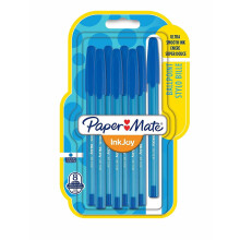 Premier Stationery Papermate Inkjoy Ballpoint Pens. Blue. Pack of 8.