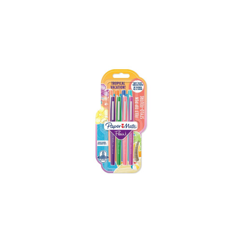 Paper Mate PAPERMATE Felt-Tip Pen 0.7 mm Medium Tip Assorted x 8
