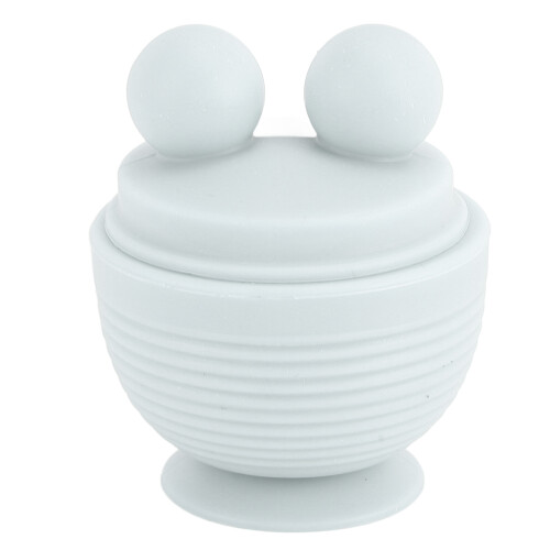 Bouchon de baignoire en silicone bleu avec clips à billes doubles 1