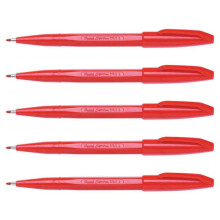 Pentel Sign Pen S 520 1.0mm Line Red Pack of 5