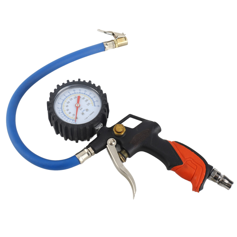 Mechanical Tire Inflator With Pressure Gauge, Hose, 0-15Bar/220Psi 4401384716086