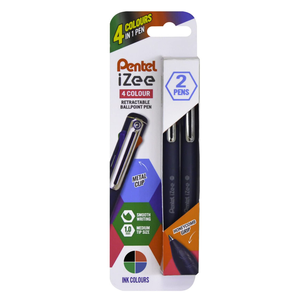 Pentel Izee 4 Colour Twin Pack