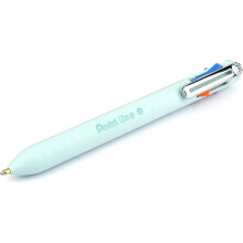 Pentel BXC470-LC iZee 4-Colour Ballpoint Pen - Choice of Colours (Orange/Light Blue/Pink/Purple) via Side Pushers in Ink Colour, 0.5 mm Line,