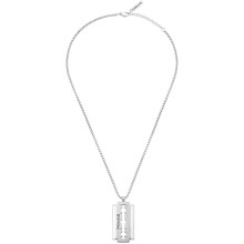 Police Men's Stainless Steel Razorblade Pendant Adjustable Necklace 55cm