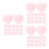 90Pièces Rose Pour Et Décorations DIY 7