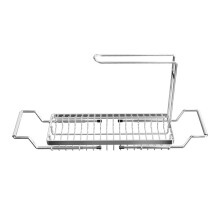 Étagères de cuisine rectangulaires en acier inoxydable pour accessoires de cuisine (1 ensemble)