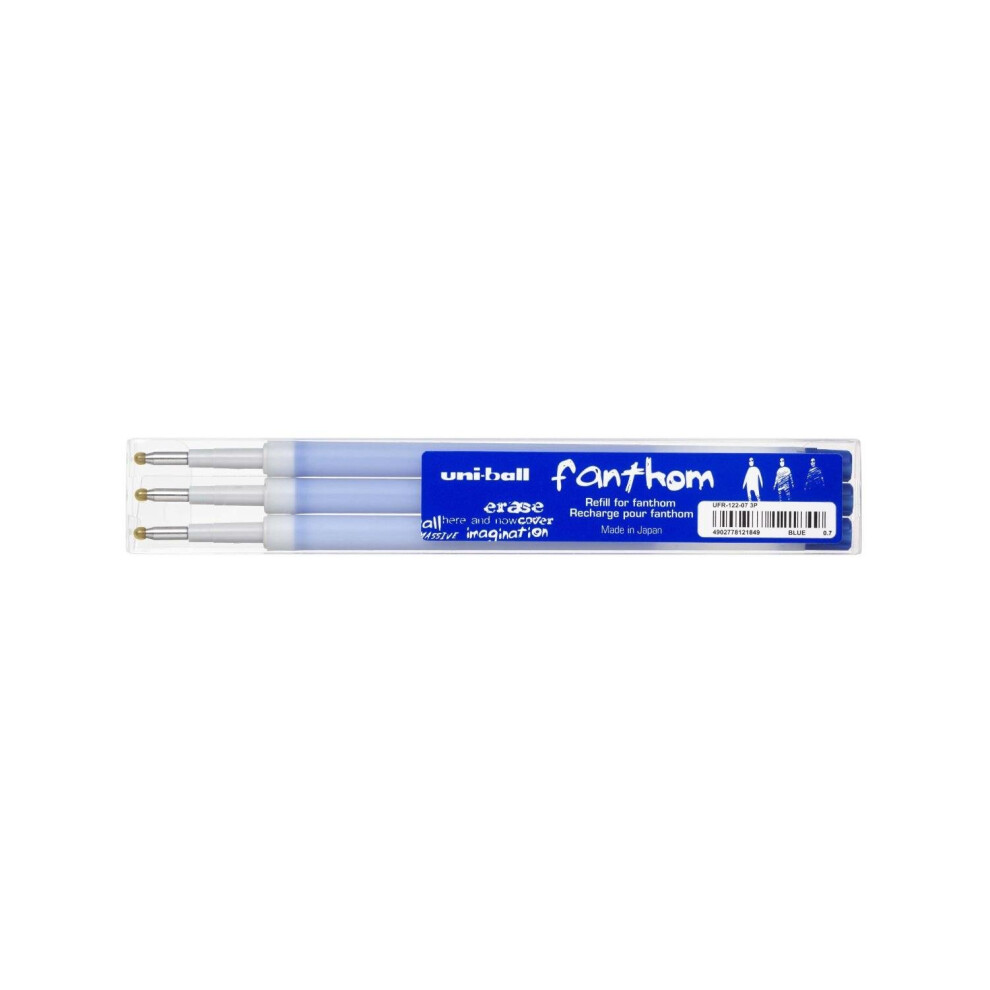 Faber-Castell Uni-Ball Fanthom Erasable Gel Ink Pen Refill (3Pcs) Blue