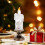 Flameless Snowball Candle 16cm Rotating Water Glitter LED 1
