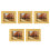 5Pièces Décorations Mini Maison Multi Couleurs Résine Peintures Huile 4