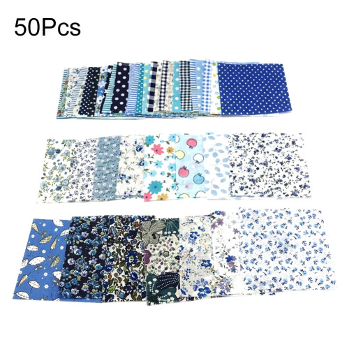Ύφασμα ραπτικής, 50 τεμάχια 10x10cm φλοράλ patchwork βαμβακερό ύφασμα απλό ύφασμα για DIY