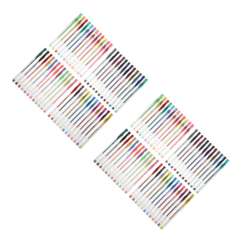96Pièces Stylos Gel Multicolores Plastique Parfaits Pour 1