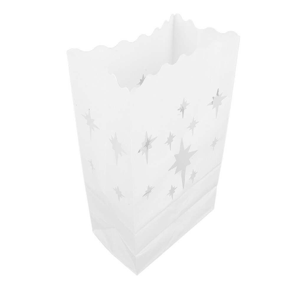 20 pcs White Flame-Resistant Luminary Bags 15x25.7x9.3cm for Weddings & Events
