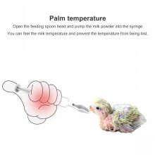 Alimentador para filhotes de pássaros em formato de escama transparente para papagaios, com borda lisa, capacidade de 20ml, branco.