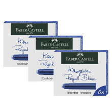Faber-Castell 185506 ? Ink Cartridges Standard (Pack of 3) (Royal Blue), Standard)