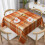 Autumn Orange Buffalo Plaid Square Tablecloth 52 inch 1