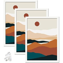 White 12x16" Picture Frame Set of 3, High-Transparent for Photo Collage, Canvas, Poster — Wall or Tabletop, Horizontal/Vertical
