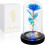 Blue Light-Up Color-Changing Rose in Glass Dome 1