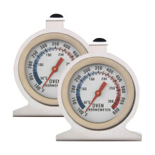 2PC Oven Temperature Thermometer - Home Food Meat Stainless Steel Temperature Stand Up Dial Oven Thermometer Gauge Kitchen Baking Supplies