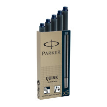 Parker Quink Ink Cartridges Permanent - Blue/Black (Blister Pack of 5)