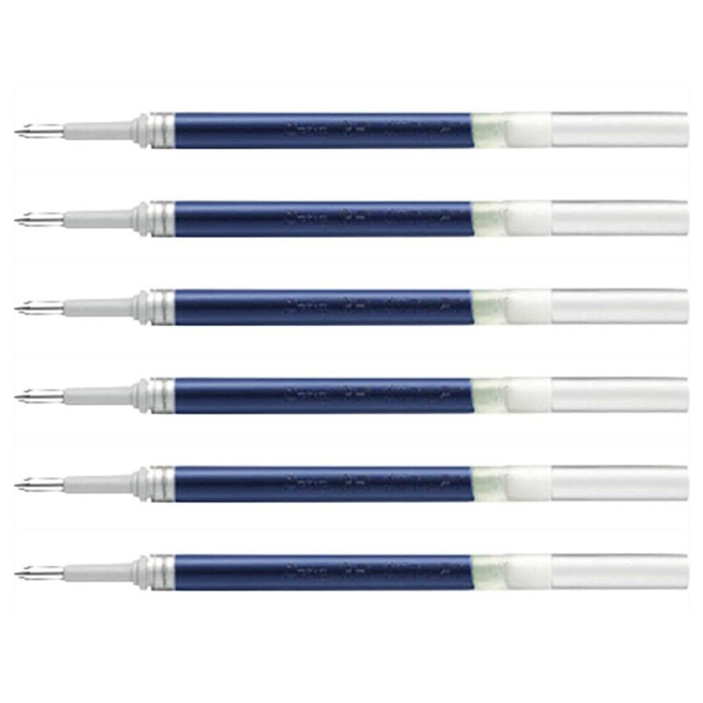 Pentel Pack Of 6 Lr7 Refills For Rollerball Energel Point 0.7 Stroke 0.35 Mm Midnight Blue