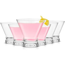 Sraith Gloiní Martini Gan Gas de 6, Gloiní Óil Deochanna 8.5oz le haghaidh Cócteil agus Margarita, Cupáin Gloine Barra, Cupáin Milseog Gloine
