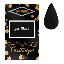Diamine Jet Black fountain pen ink cartridges (18 Pack)