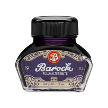 Barock 1910 Writing Ink Caviar, Writing Ink for Fountain Pens, Glass Nibs, Rollerball Pens, Fountain Pen Ink in Ink Bottle, 30 ml, violet