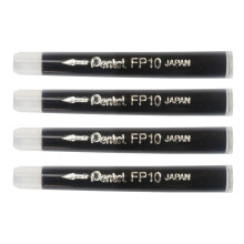 Pentel Brush Pen Cartridge - Black Ink - Twin Pack (8 Cartridges in Total)