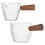 10Pièces Verre Transparent Manche Bois Pour Espresso 3
