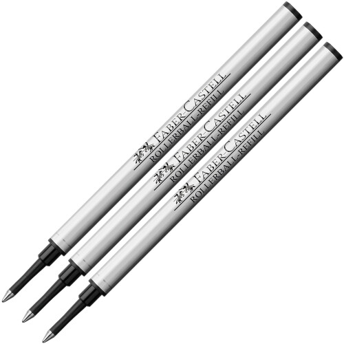 Faber-Castell Faber-Castell Basic Refill Rollerball 148712, 3er Pack, 1