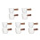 10Pièces Verre Transparent Manche Bois Pour Espresso 4