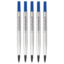 Parker Rollerball Pen Original Quink Ink Refills - 0.7mm Medium Point - Blue Ink ? Pack of 5