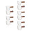 10Pièces Verre Transparent Manche Bois Pour Espresso 5