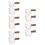 10Pièces Verre Transparent Manche Bois Pour Espresso 6