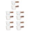 10Pièces Verre Transparent Manche Bois Pour Espresso 8