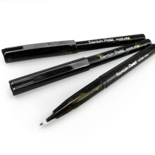 Pentel Disposable Fountain Pen ? JM20 ? Marbleized Gold and Black Barrel ? Black Ink ? Pack of 3