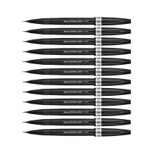 Pentel SESF30C-NX Extra Fine Brush Tip, 12 Pieces Grey