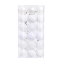 Shatterproof Christmas Ornaments Set, 36 Pcs Green & White Baubles, 1.18" (3cm), Compatible with All Christmas Trees