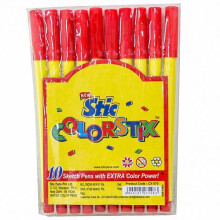 Colourway Colouring Felt Tip Fibre Pens, RED, Pack of 20, Colour Sketch Draw Mark, Ideal for Kids Adults Schools Home Office, iBack2School