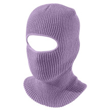 Mască de față completă cu 1 gaură, mască de schi, cagulă de iarnă, capac tricotat, pentru sporturi în aer liber de iarnă, violet deschis,